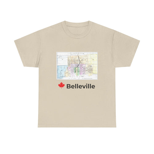 Vintage Belleville Map Unisex Tee